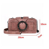 Women's PU Leather Shoulder Bag Studded Diamond Mini Crossbody