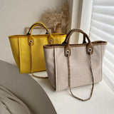 Women Handbags Canvas Tote Shoulder Bag Messenger Crossbody Chain Bags