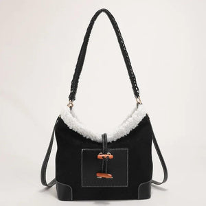 Lamb Wool Bag Women's Autumn And Winter Retro Shoulder Bag High Large Capacity