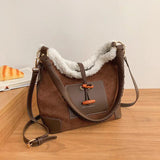 Lamb Wool Bag Women's Autumn And Winter Retro Shoulder Bag High Large Capacity