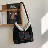 Lamb Wool Bag Women's Autumn And Winter Retro Shoulder Bag High Large Capacity