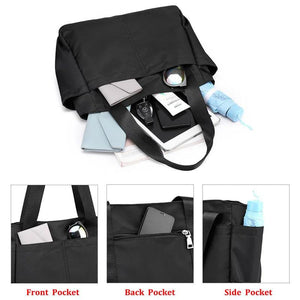Casual Large Nylon Cloth Tote Shoulder Bag Women Zipper Handbag