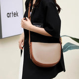 Soft Cowhide Leather Bucket Shoulder Bag for Women