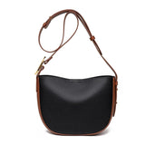 Soft Cowhide Leather Bucket Shoulder Bag for Women