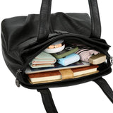 Women's Soft Leather Shoulder Bag Casual Tote Bag Large Capacity