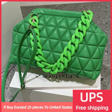 Thick Chain Bag Women Spring Purse And Handbags Small PU Leather Shoulder Bags C