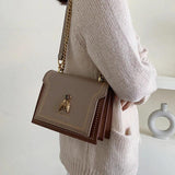 Women's Flap Shoulder Bag Chain Messenger PU Leather Tote Cartoon Crossbody