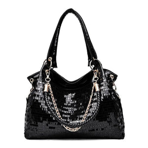 Jiessie&Angela Sequins Shoulder Bag Women Handbag Large Capacity
