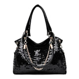 Jiessie&Angela Sequins Shoulder Bag Women Handbag Large Capacity