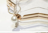 Acrylic Star Shape Clutch Shoulder Bag Evening Crossbody Purse