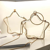 Acrylic Star Shape Clutch Shoulder Bag Evening Crossbody Purse