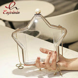 Acrylic Star Shape Clutch Shoulder Bag Evening Crossbody Purse