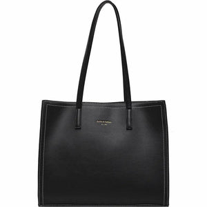 Women's Large Capacity Leather Top-Handle Handbag