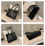 Women's Large Capacity Leather Top-Handle Handbag