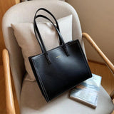 Women's Large Capacity Leather Top-Handle Handbag