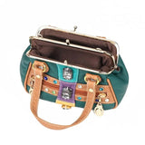 Soft Leather Shoulder Bag with Diamond Crossbody Purse