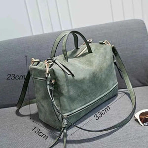 Winter-Style Large Women's Frosted Handbag Vintage Messenger Bag