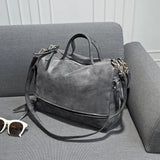Winter-Style Large Women's Frosted Handbag Vintage Messenger Bag
