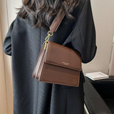 Double Layer Flap Crossbody Shoulder Handbag Small