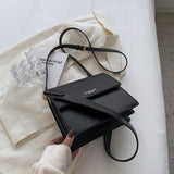 Double Layer Flap Crossbody Shoulder Handbag Small