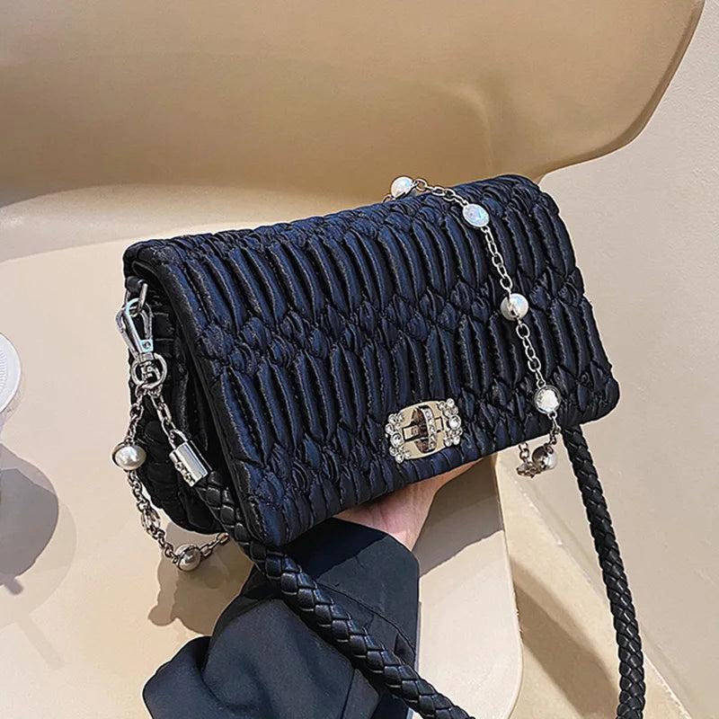 Women PU Leather Flap Crossbody Bags Green Pink Shoulder Evening Clutch