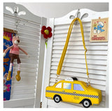 Creative Taxi Shaped Women Shoulder Bags Funny Car Crossbody Bag