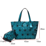 Geometric Quilted Shoulder Bags Set
