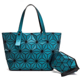 Geometric Quilted Shoulder Bags Set