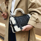 Lamb Wool Ladies Shoulder Bag Leather Women Crossbody Bag