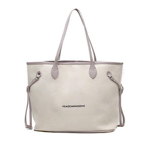 Casual Large-Capacity Canvas Tote Shoulder Handbag