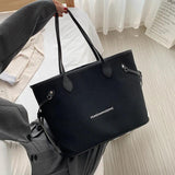 Casual Large-Capacity Canvas Tote Shoulder Handbag