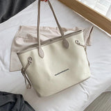 Casual Large-Capacity Canvas Tote Shoulder Handbag