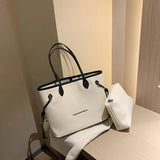 Casual Large-Capacity Canvas Tote Shoulder Handbag