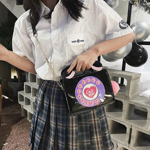 Stylish Women Telephone Shaped Crossbody PU Leather Shoulder Bag