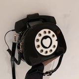 Stylish Women Telephone Shaped Crossbody PU Leather Shoulder Bag