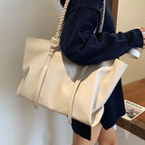 Soft Big Tote Bags For Women Large Capacity A4 Work Female Braiding Shoulder Bag