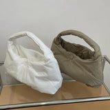 Women's Nylon Padded Down Cotton Tote Winter Shoulder Bag Large Handbags