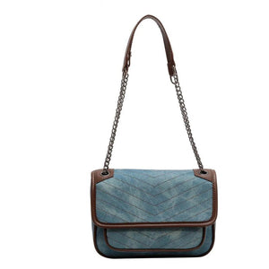 LEFTSIDE Denim Shoulder Side Bag Women