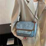 LEFTSIDE Denim Shoulder Side Bag Women