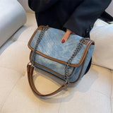 LEFTSIDE Denim Shoulder Side Bag Women