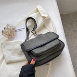 LEFTSIDE Denim Shoulder Side Bag Women