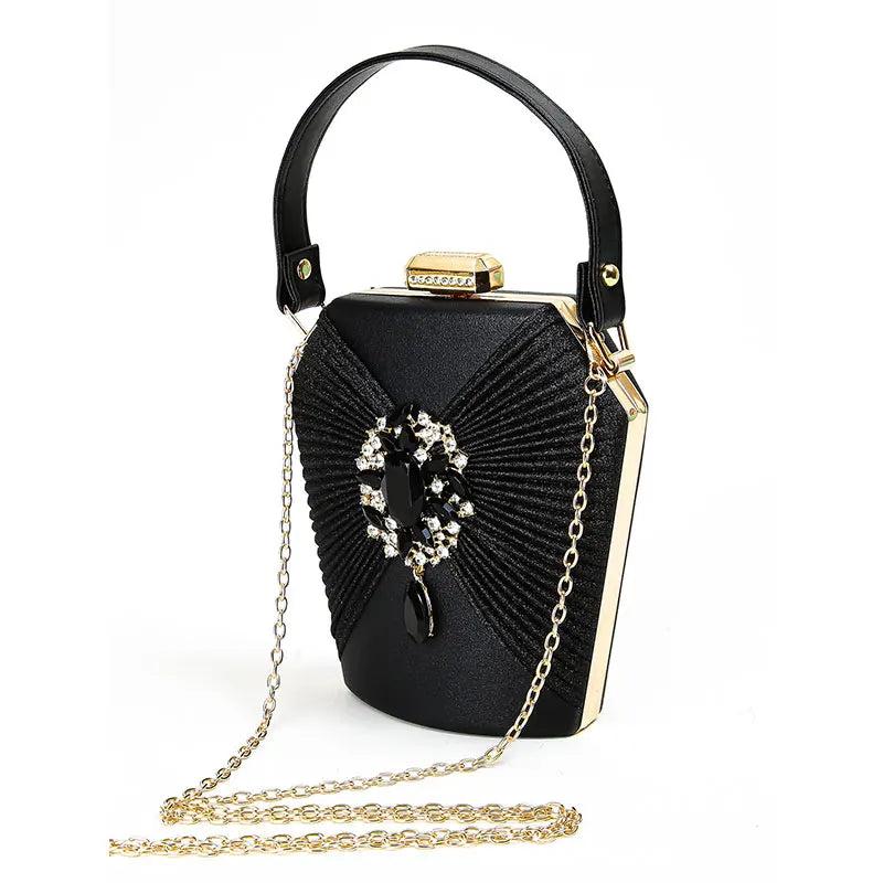Women's Diamond Evening Party Clutch Purse Shoulder Bag