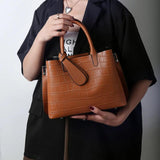 Crocodile Pattern Crossbody Bags for Women, Shoulder Handbags, Totes