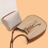 Leather Women Handbag Totes High Shoulder Bag Female Crossbody Bag Tassel