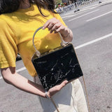 Marble Box Women Handbags Chains Shoulder Crossbody Bags Lady Evening