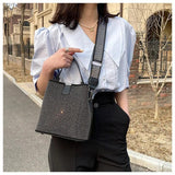 Women bucket bag Diamond Messenger Bags PU leather Shoulder Bags