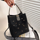 Women bucket bag Diamond Messenger Bags PU leather Shoulder Bags