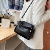 Women Messenger Bags Bucket Bag Leather Crossbody