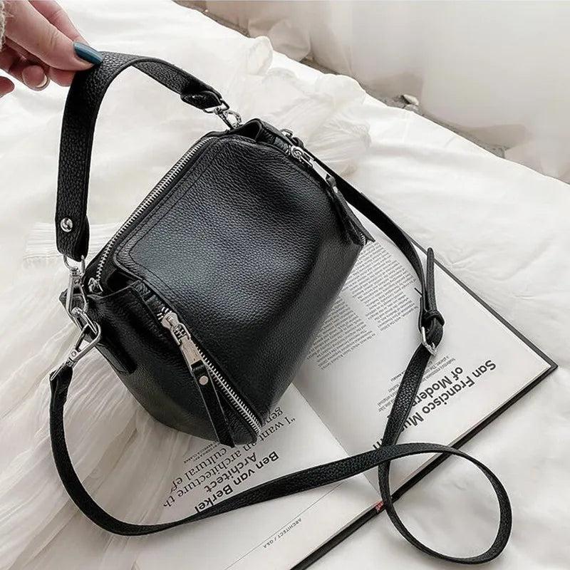 Women Messenger Bags Bucket Bag Leather Crossbody