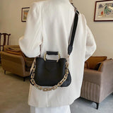 Leather Crossbody Bags Women Chain Handbags Purses
